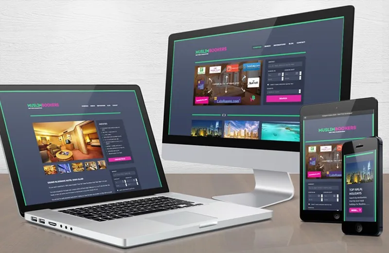 MuslimBookers responsive website preview